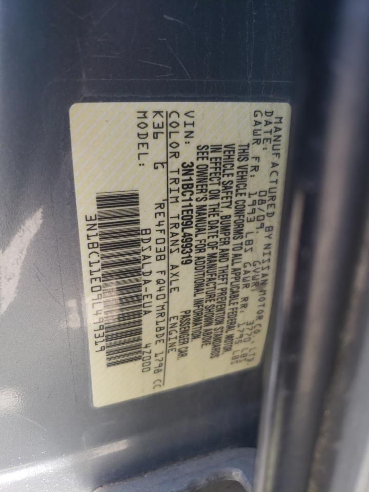 Photo 10 from auction – 2009 NISSAN VERSA S with VIN 3N1BC11E09L499319