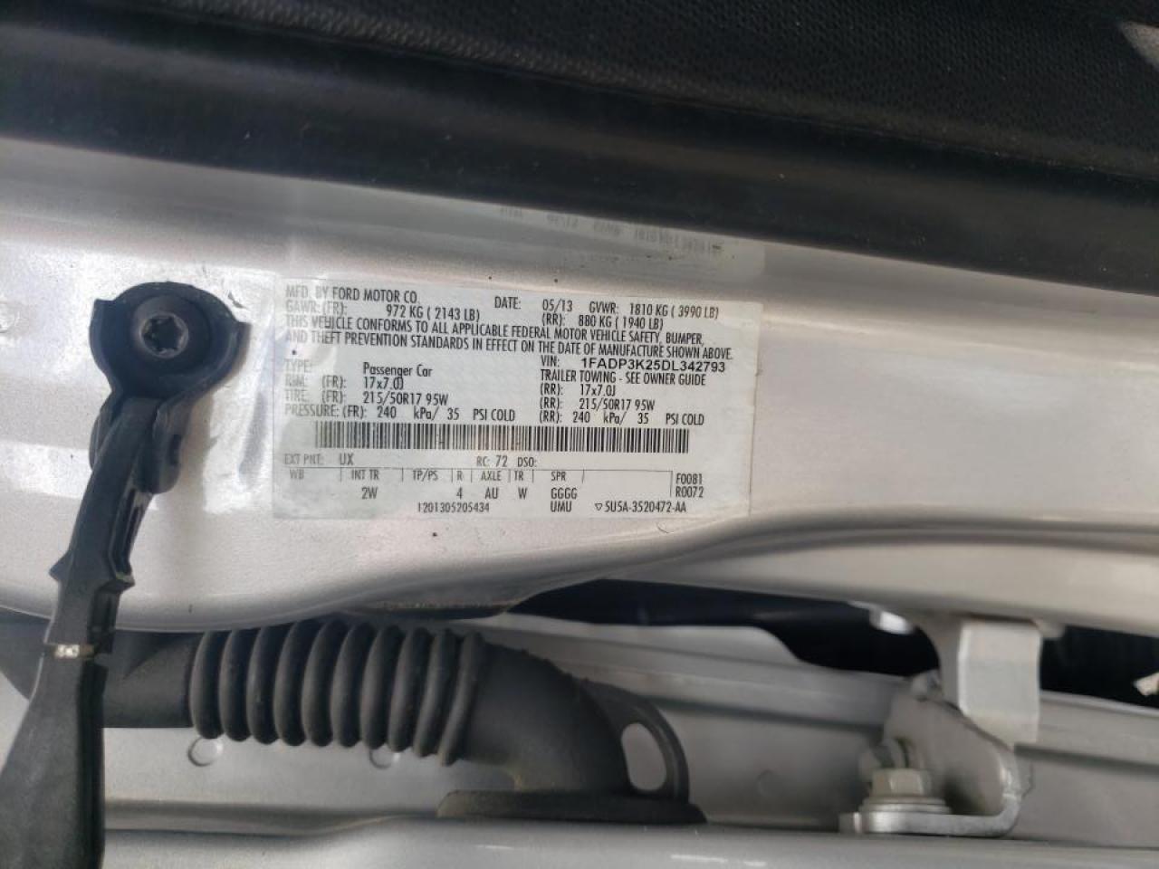 Photo 10 from auction – 2013 FORD FOCUS SE with VIN 1FADP3K25DL342793