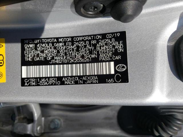 Photo 10 from auction – 2019 LEXUS ES 300H with VIN JTHB21B12K2036261