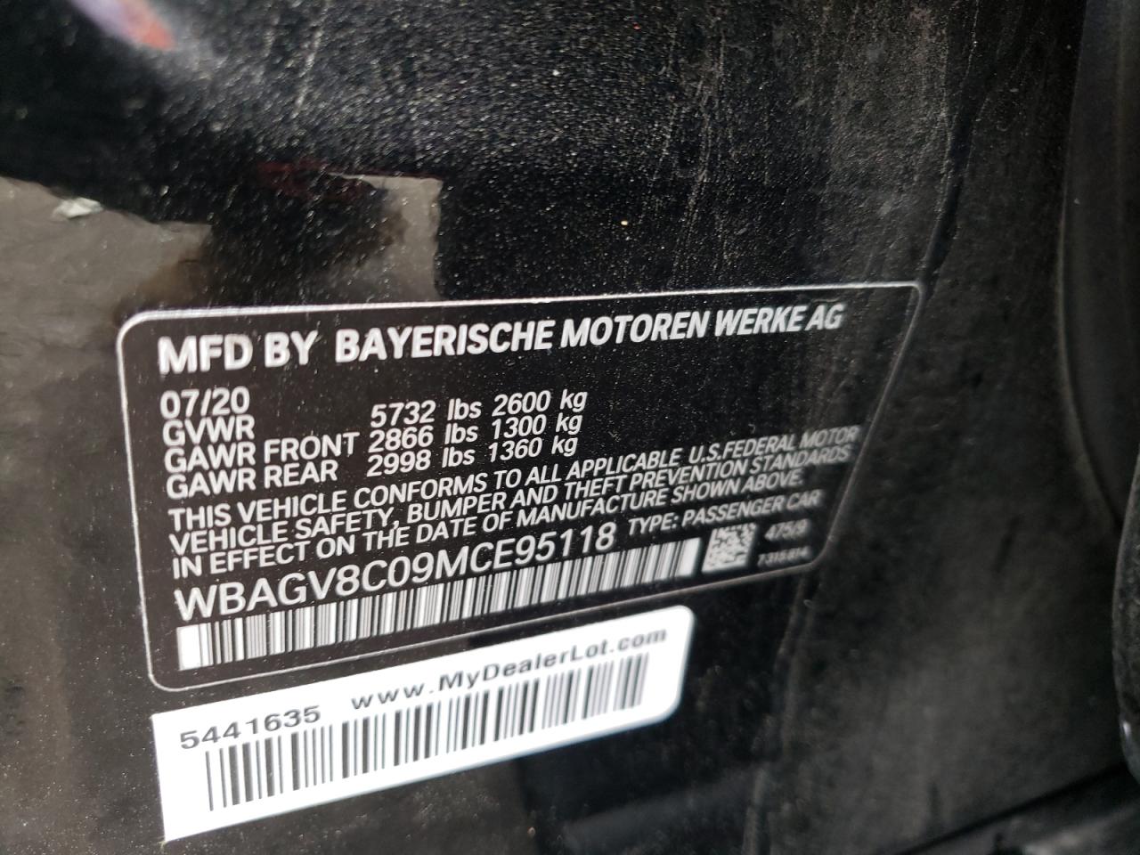 Photo 10 from auction – 2021 BMW M850XI with VIN WBAGV8C09MCE95118