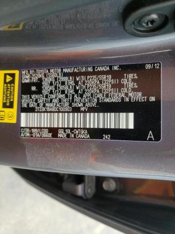 Photo 10 from auction – 2013 LEXUS RX 350 with VIN 2T2ZK1BA8DC100903