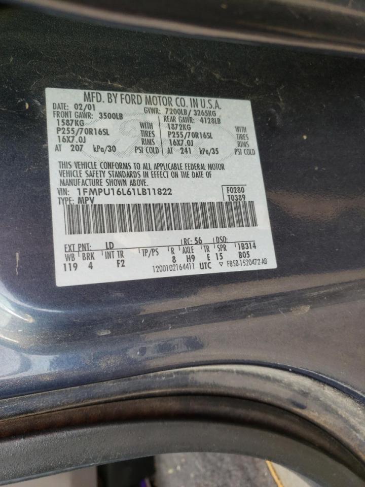 Photo 10 from auction – 2001 FORD EXPEDITION with VIN 1FMPU16L61LB11822
