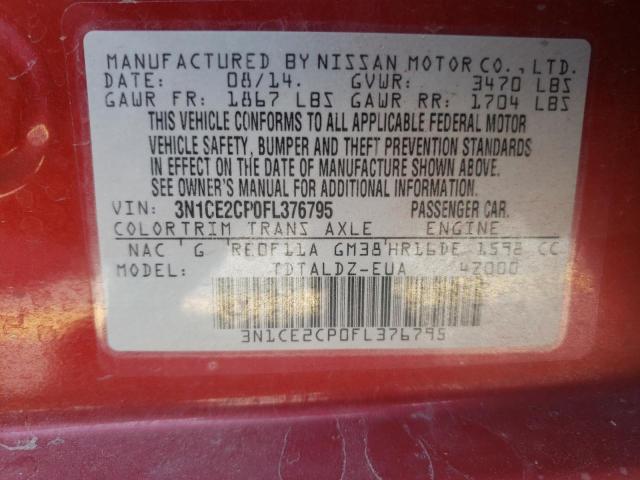 Photo 10 from auction – 2015 NISSAN VERSA NOTE with VIN 3N1CE2CP0FL376795