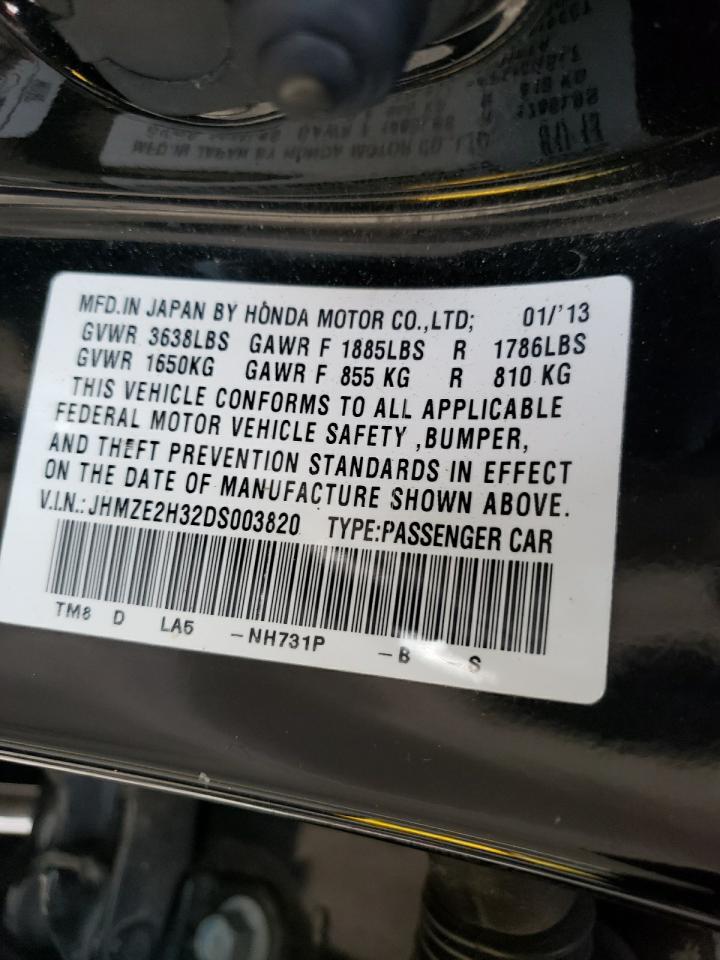 Photo 10 from auction – 2013 HONDA INSIGHT with VIN JHMZE2H32DS003820