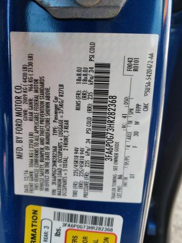 Photo 10 from auction – 2017 FORD FUSION S with VIN 3FA6P0G73HR282368
