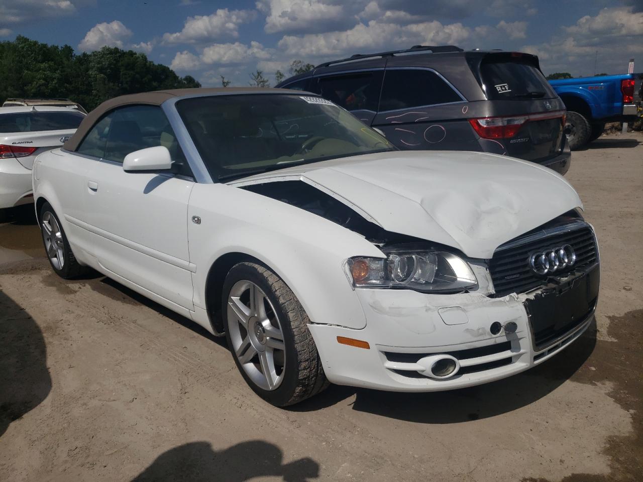 AUDI A4 2.0T CA 2008 with VIN WAUDF48H18K012494 - Photo from auction