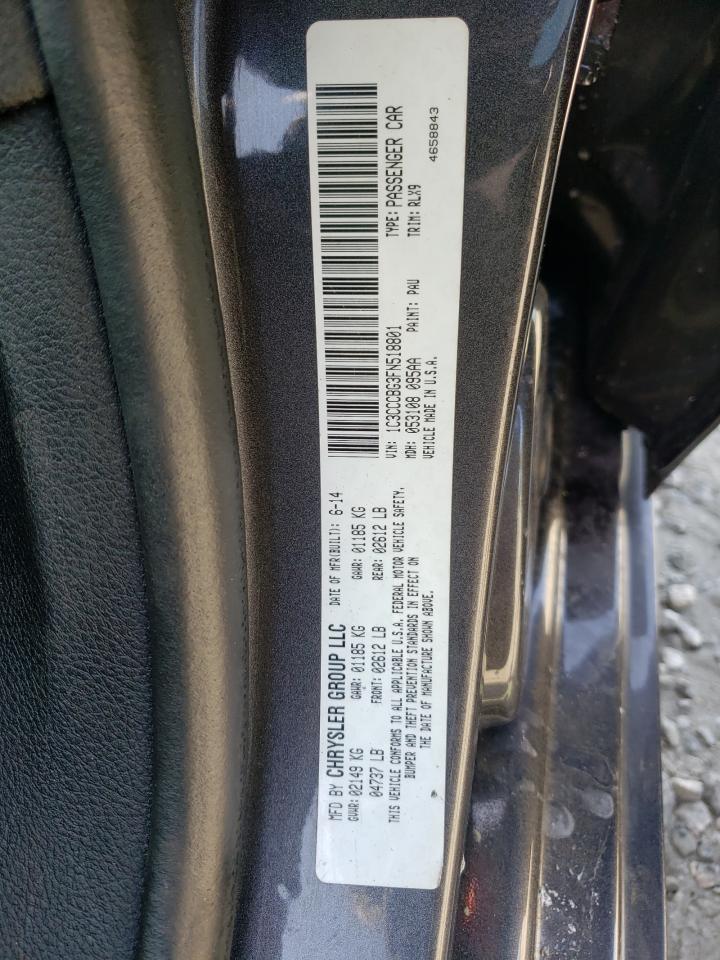 Photo 10 from auction – 2015 CHRYSLER 200 S with VIN 1C3CCCBG3FN518801