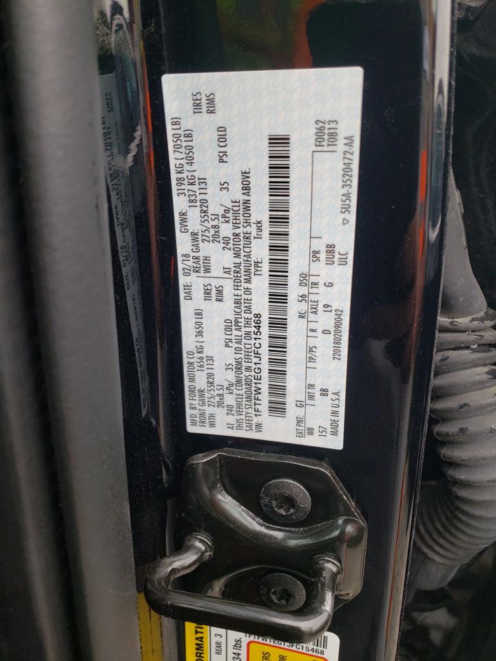 Photo 10 from auction – 2018 FORD F150 SUPER with VIN 1FTFW1EG1JFC15468
