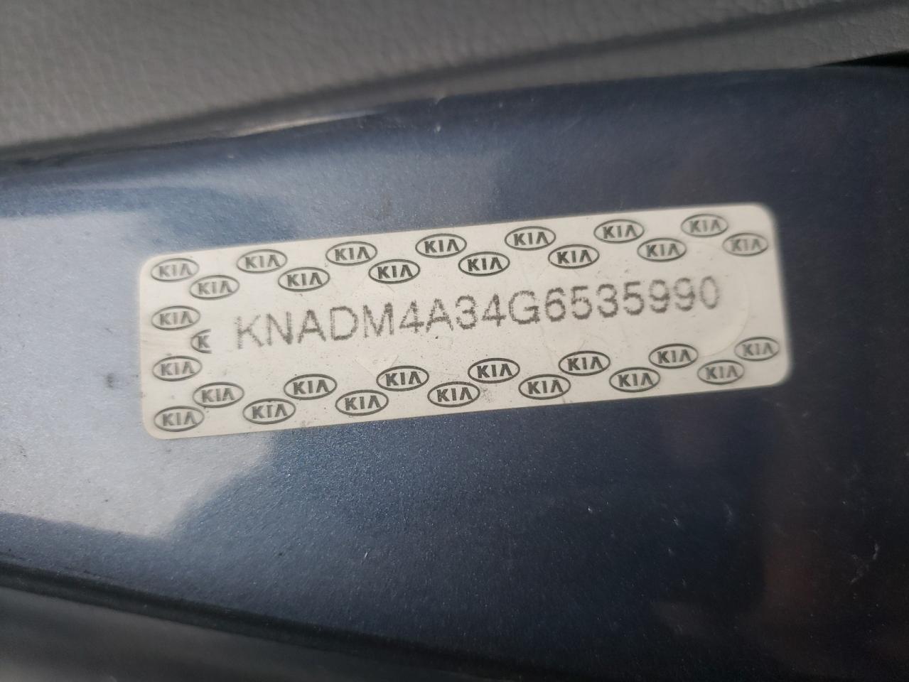 Photo 10 from auction – 2016 KIA RIO LX with VIN KNADM4A34G6535990
