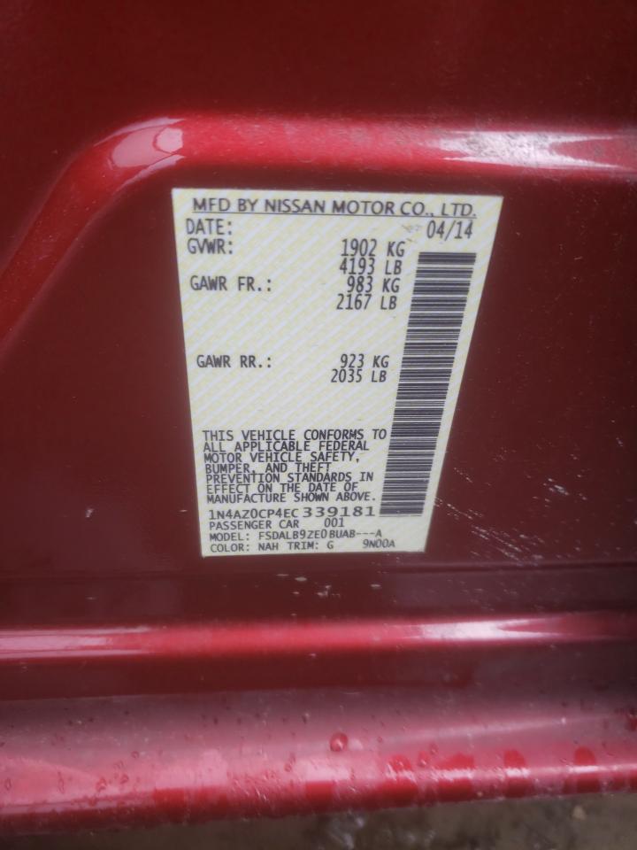 Photo 10 from auction – 2014 NISSAN LEAF S with VIN 1N4AZ0CP4EC339181