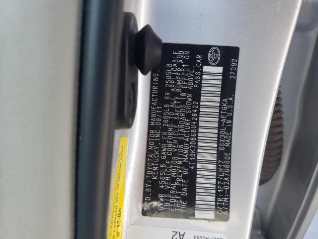 Photo 10 from auction – 2011 TOYOTA AVALON BAS with VIN 4T1BK3DB6BU428422