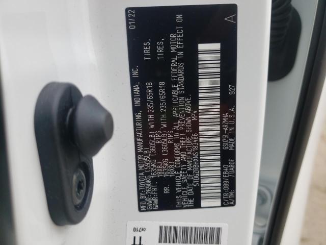 Photo 10 from auction – 2022 TOYOTA HIGHLANDER with VIN 5TDGZRBHXNS183486