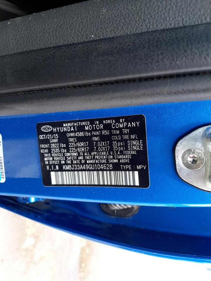 Photo 20 from auction – 2016 HYUNDAI TUCSON LIM with VIN KM8J33A49GU104628