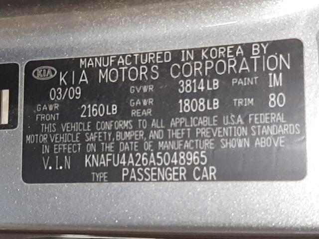 Photo 10 from auction – 2010 KIA FORTE EX with VIN KNAFU4A26A5048965