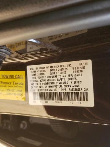 Photo 10 from auction – 2015 ACURA TLX TECH with VIN 19UUB2F57FA022057
