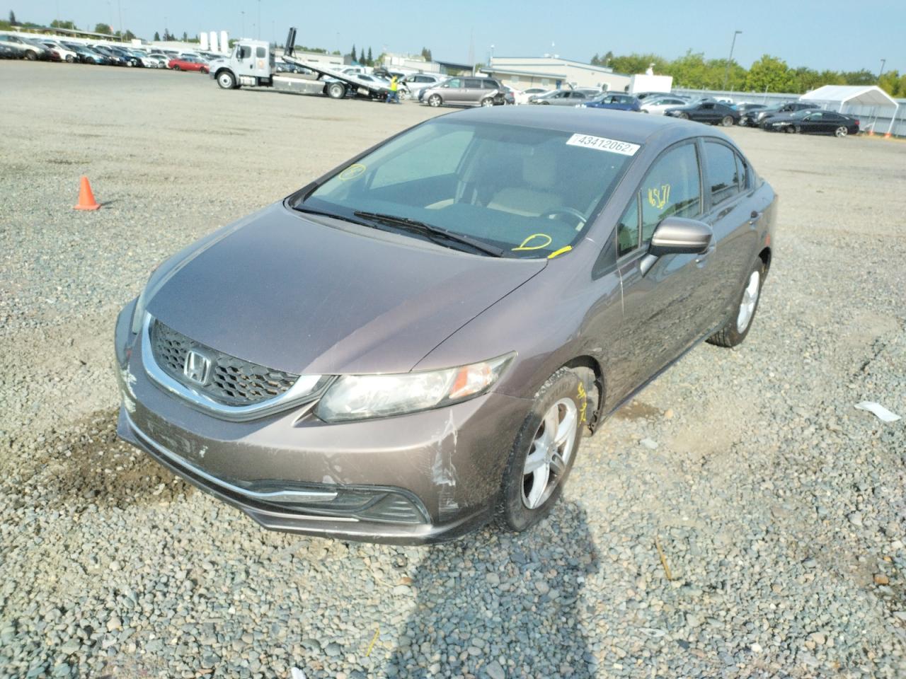Photo 2 from auction – 2014 HONDA CIVIC LX with VIN 19XFB2F54EE205595