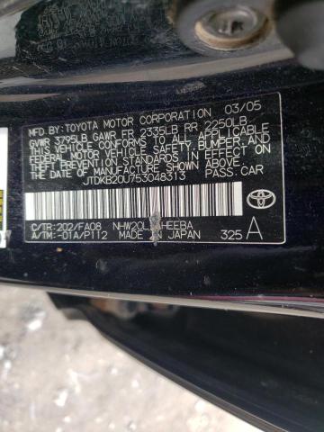 Photo 10 from auction – 2005 TOYOTA PRIUS with VIN JTDKB20U753048313