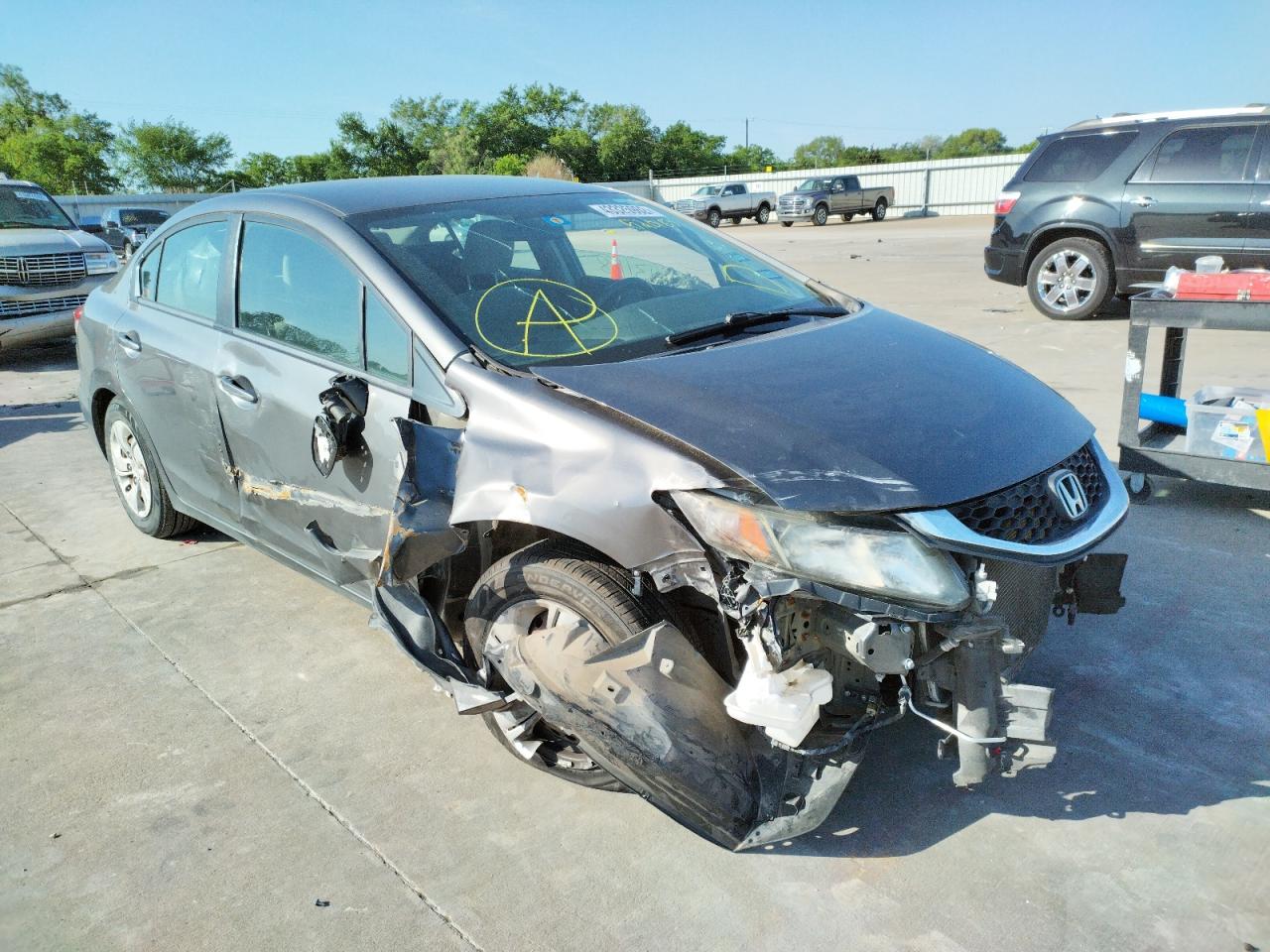 Photo 1 from auction – 2013 HONDA CIVIC LX with VIN 2HGFB2F55DH520183