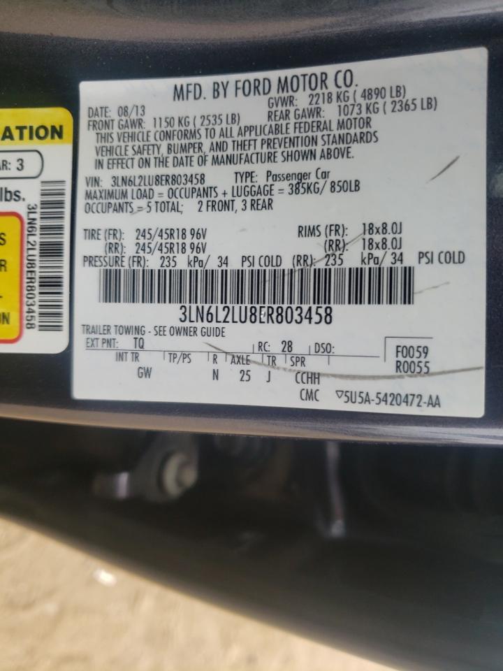 Photo 10 from auction – 2014 LINCOLN MKZ HYBRID with VIN 3LN6L2LU8ER803458