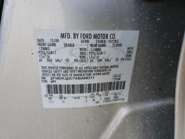 Photo 10 from auction – 2010 FORD EDGE SE with VIN 2FMDK3GC7ABA69311