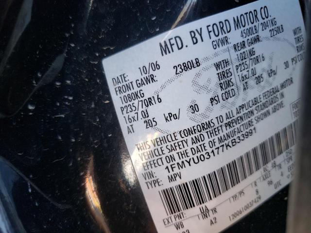 Photo 10 from auction – 2007 FORD ESCAPE XLT with VIN 1FMYU03177KB33991