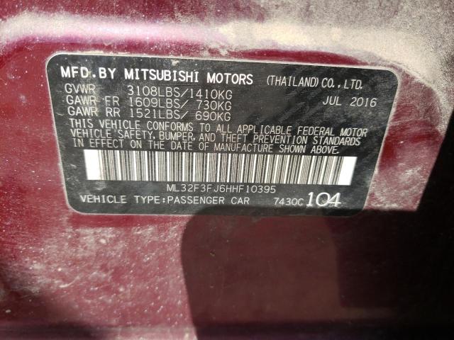 Photo 10 from auction – 2017 MITSUBISHI MIRAGE G4 with VIN ML32F3FJ6HHF10395