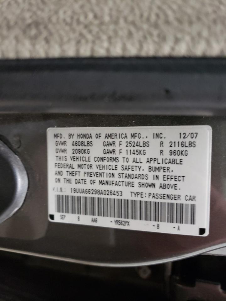 Photo 10 from auction – 2008 ACURA TL with VIN 19UUA66298A026453