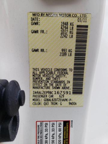 Photo 10 from auction – 2011 NISSAN ALTIMA S with VIN 1N4AL2EP9BC167591