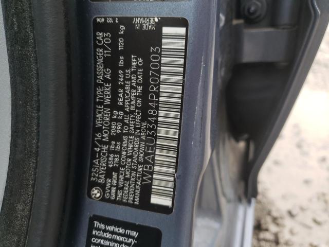 Photo 10 from auction – 2004 BMW 325 XI with VIN WBAEU33484PR07003