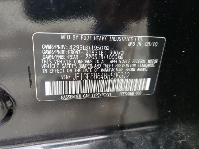 Photo 10 from auction – 2011 SUBARU IMPREZA 2. with VIN JF1GE6B64BH505912