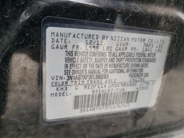 Photo 10 from auction – 2015 NISSAN SENTRA S with VIN 3N1AB7AP3FL696063