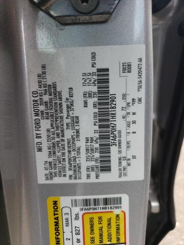 Photo 10 from auction – 2017 FORD FUSION SE with VIN 3FA6P0H71HR182901