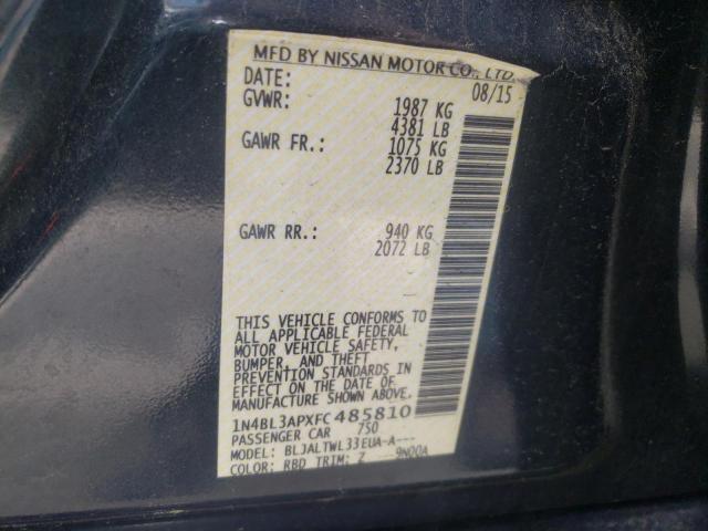 Photo 10 from auction – 2015 NISSAN ALTIMA 3.5 with VIN 1N4BL3APXFC485810