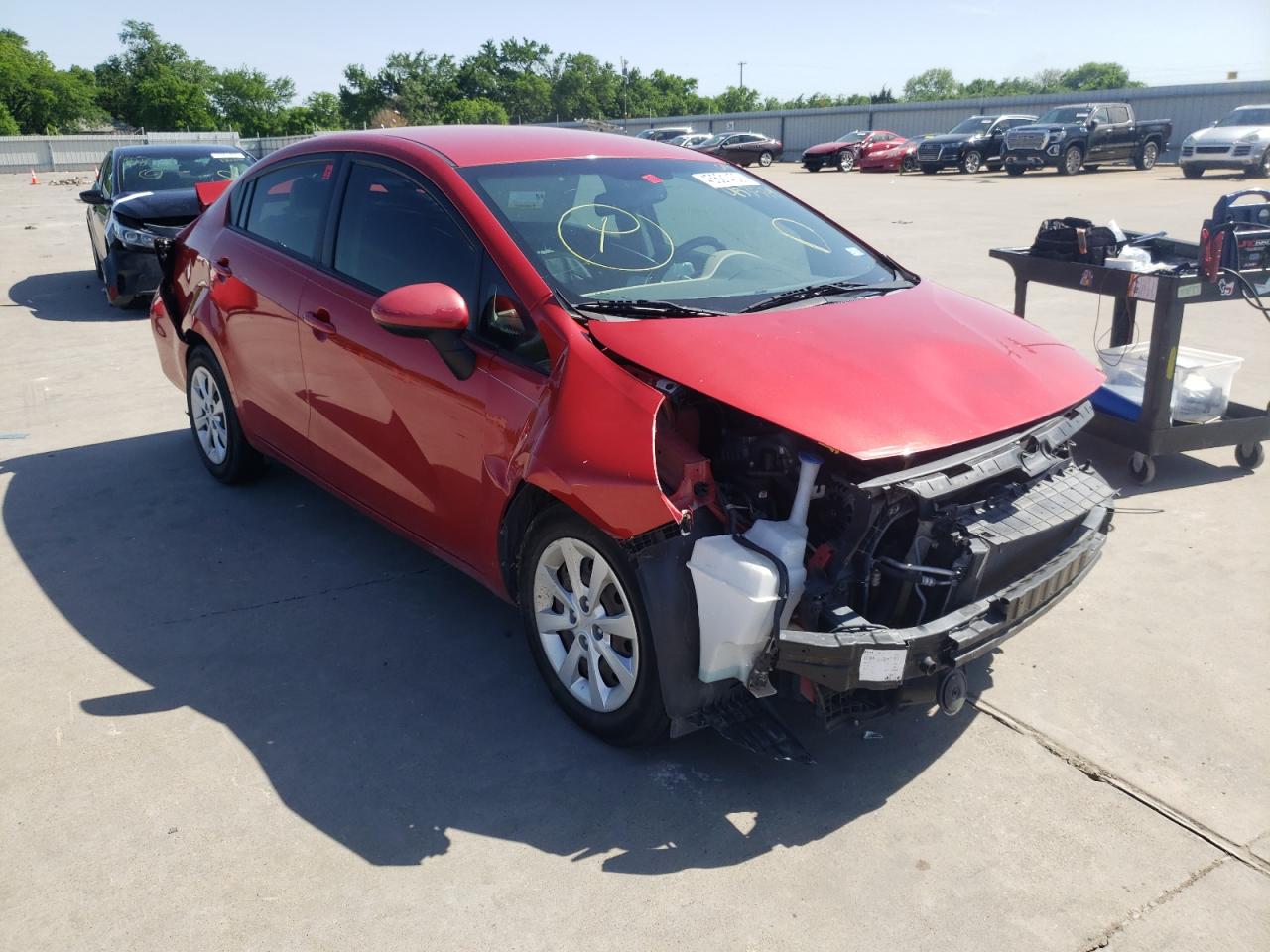 KIA RIO LX 2015 with VIN KNADM4A38F6453534 - Photo from auction