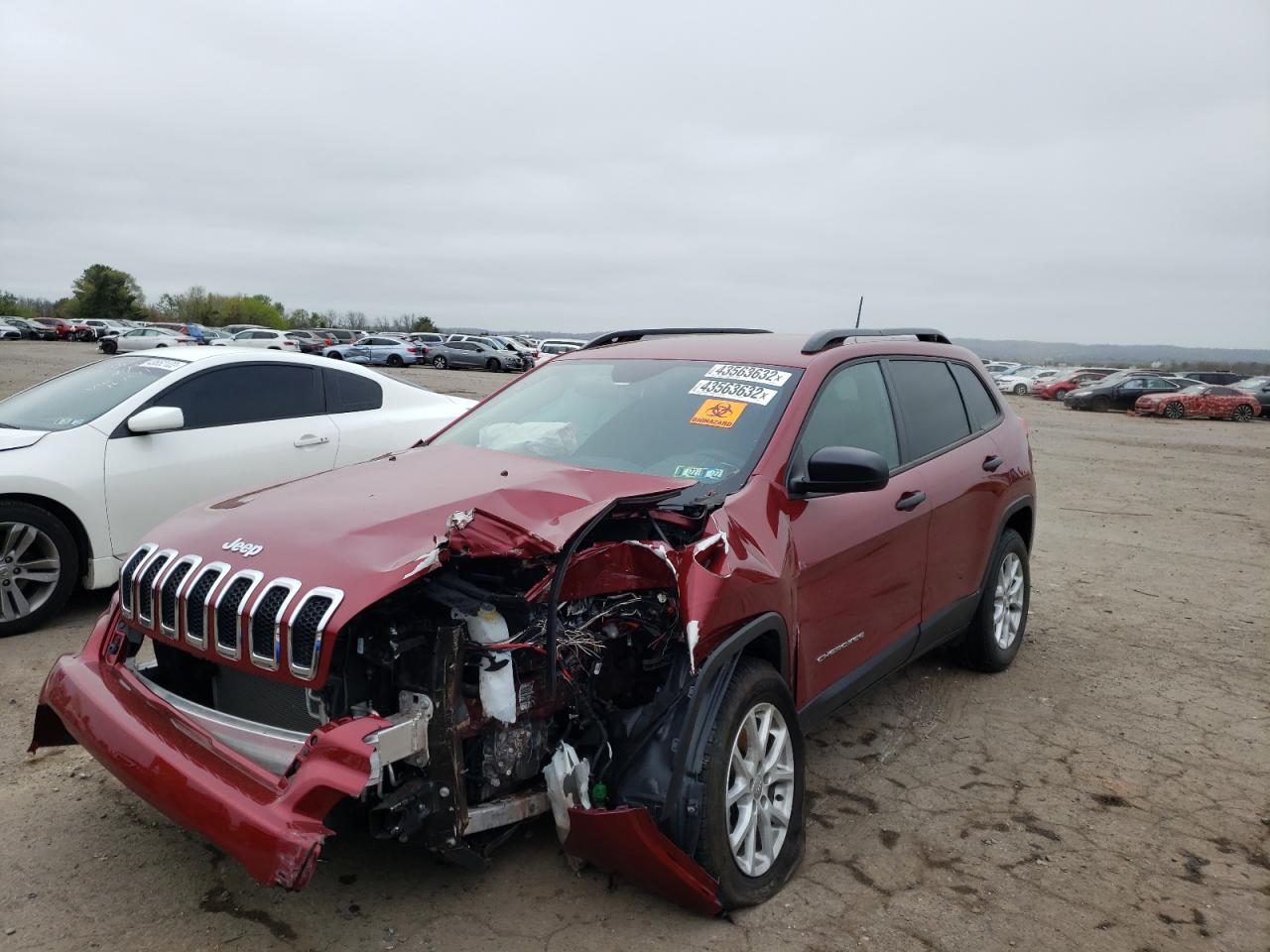 Photo 2 from auction – 2017 JEEP CHEROKEE S with VIN 1C4PJMAB0HW656663