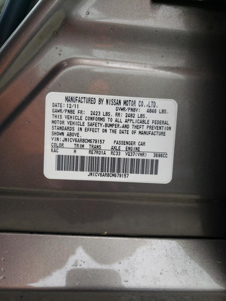 Photo 10 from auction – 2012 INFINITI G37 with VIN JN1CV6AR8CM679157