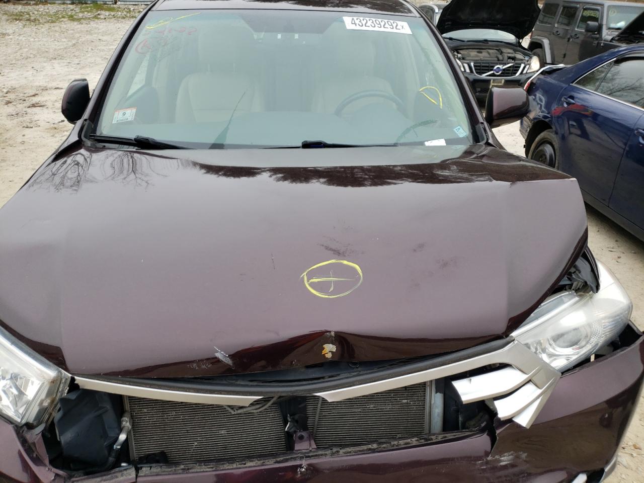 Photo 7 from auction – 2012 TOYOTA HIGHLANDER with VIN 5TDDK3EH8CS102384