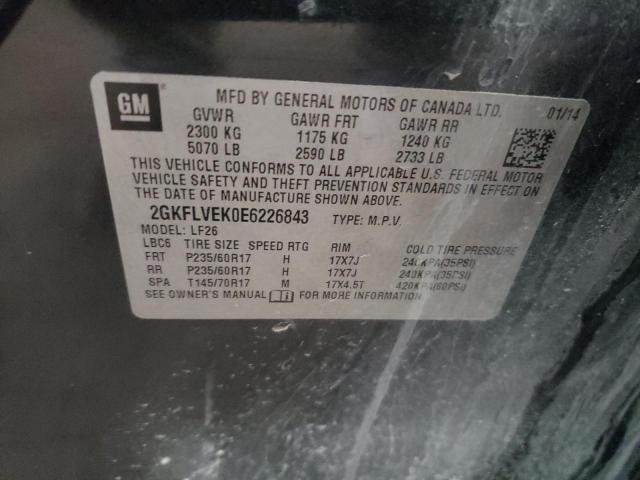 Photo 10 from auction – 2014 GMC TERRAIN SL with VIN 2GKFLVEK0E6226843