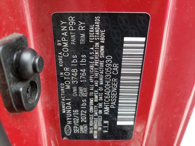 Photo 10 from auction – 2017 HYUNDAI VELOSTER with VIN KMHTC6AD0HU305930