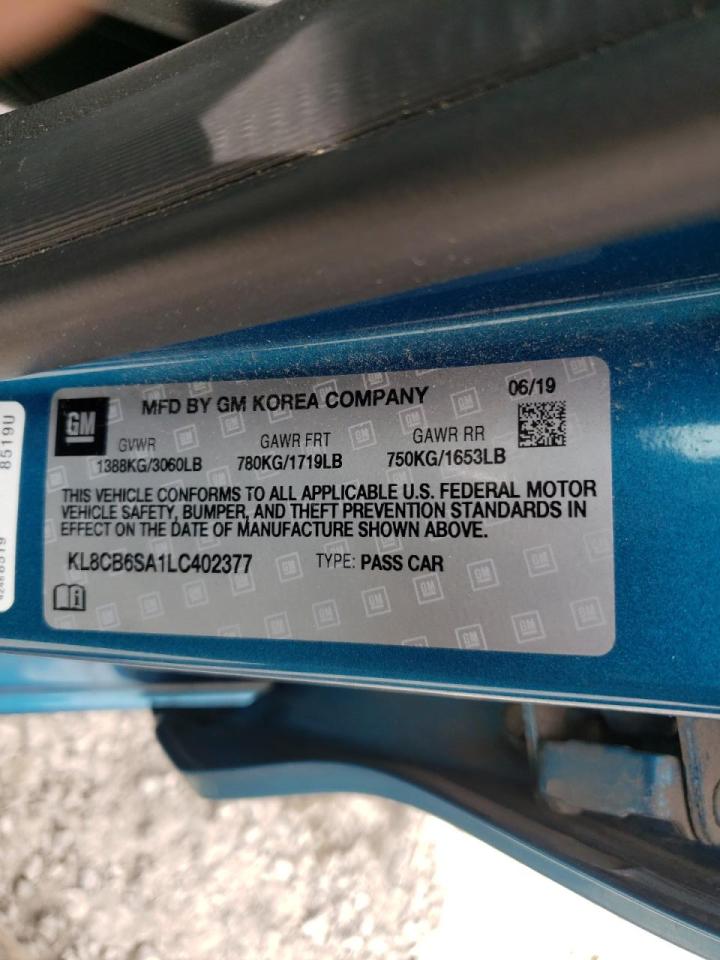 Photo 10 from auction – 2020 CHEVROLET SPARK LS with VIN KL8CB6SA1LC402377