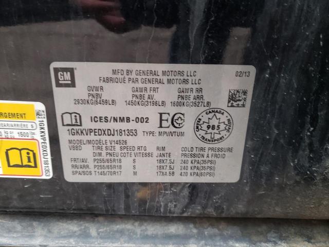 Photo 10 from auction – 2013 GMC ACADIA SLE with VIN 1GKKVPEDXDJ181353