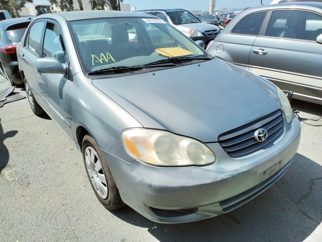 TOYOTA COROLLA CE 2003 with VIN 1NXBR38EX3Z054463 - Photo from auction