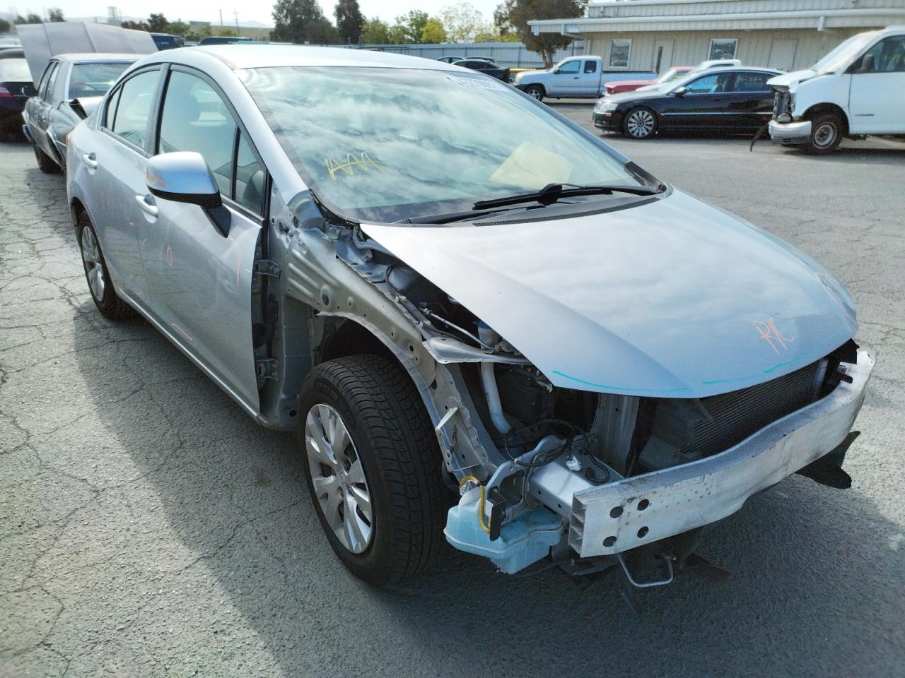 HONDA CIVIC LX 2012 with VIN 2HGFB2F52CH591677 - Photo from auction