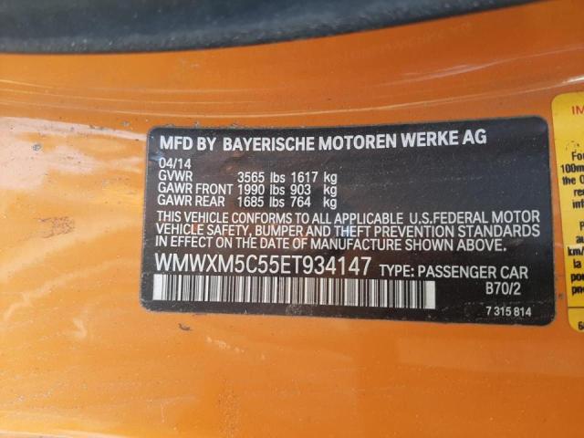 Photo 10 from auction – 2014 MINI COOPER with VIN WMWXM5C55ET934147