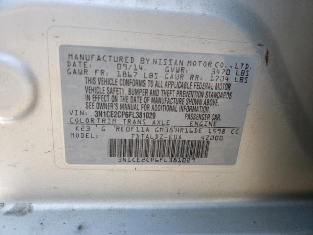 Photo 10 from auction – 2015 NISSAN VERSA NOTE with VIN 3N1CE2CP6FL381029
