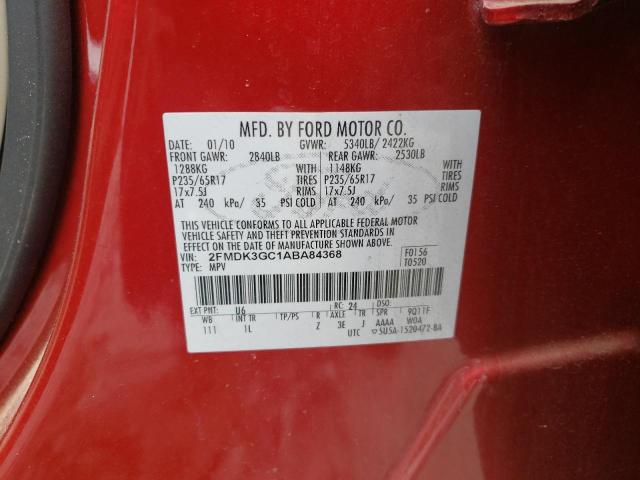 Photo 10 from auction – 2010 FORD EDGE SE with VIN 2FMDK3GC1ABA84368