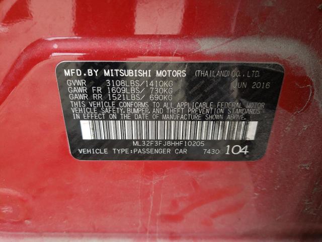 Photo 10 from auction – 2017 MITSUBISHI MIRAGE G4 with VIN ML32F3FJ8HHF10205