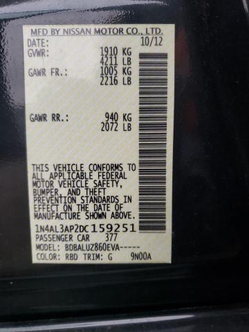 Photo 10 from auction – 2013 NISSAN ALTIMA 2.5 with VIN 1N4AL3AP2DC159251
