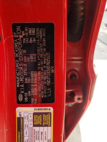 Photo 10 from auction – 2013 KIA SOUL with VIN KNDJT2A5XD7635631