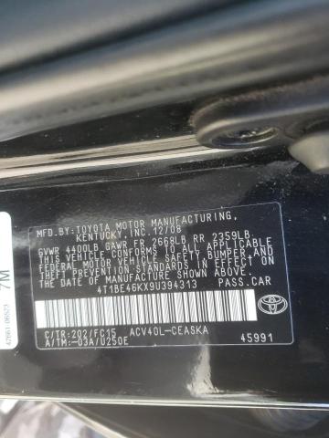 Photo 10 from auction – 2009 TOYOTA CAMRY BASE with VIN 4T1BE46KX9U394313